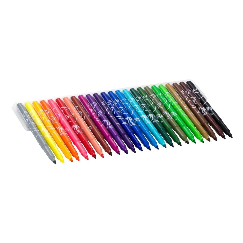 MARCADORES EN ESTUCHE Y-PLUS FP1702 PUNTA FINA 24 COLORES