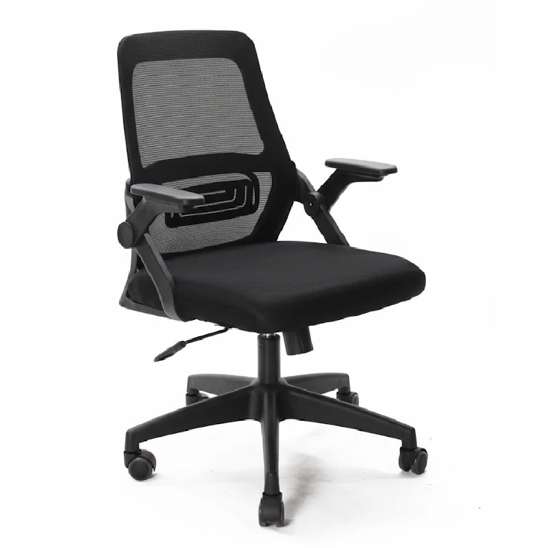 Silla Semi Ejecutiva Ferrini Verona 2516 Negra de Malla con Brazos Ajustables