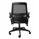 Silla Semi Ejecutiva Ferrini Verona 2516 Negra de Malla con Brazos Ajustables