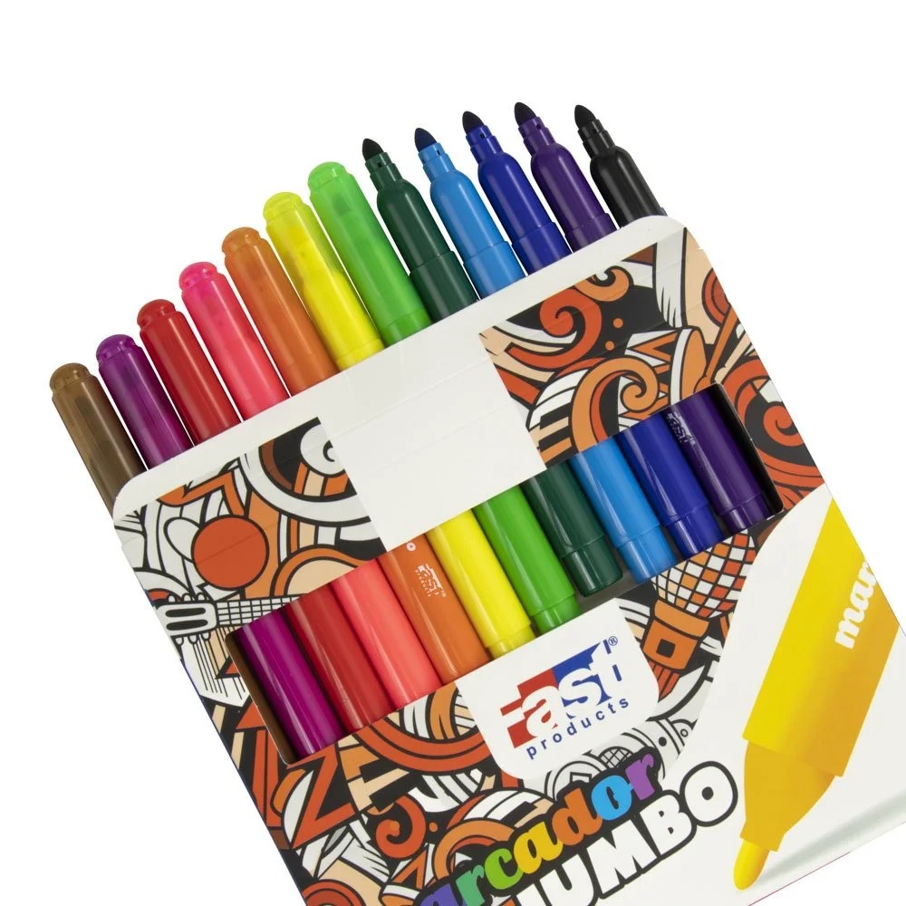 MARCADOR EN ESTUCHE FAST JUMBO TRIANG 24 COLORES (copia)
