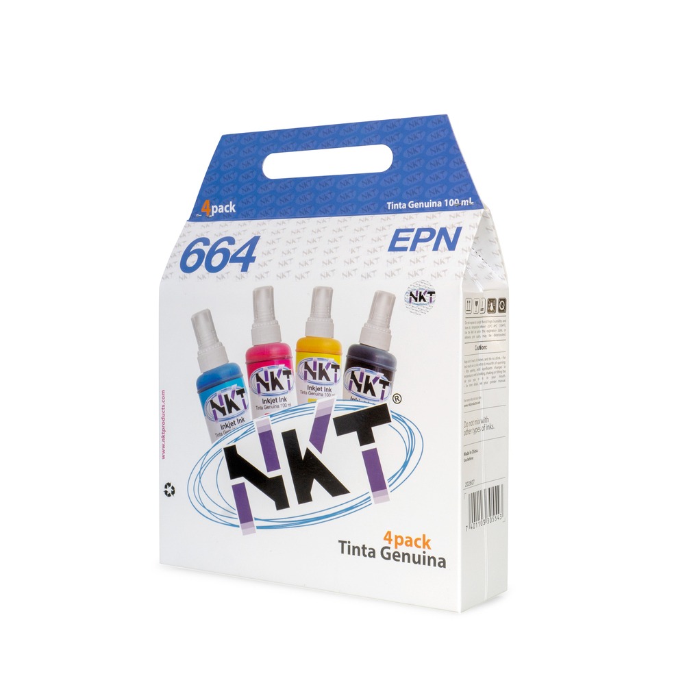 KIT DE TINTA DE 4 PACK 100ML 664 NKT