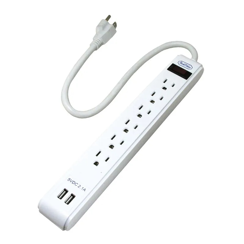 REGLETA ELECTRICA DE 6 SALIDAS+ 2 PUERTOS USB  SUKI