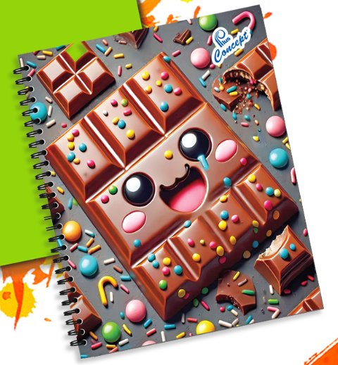 CUADERNO ESPIRAL DOBLE ANILLO 150 HOJAS C/LINEA C/CUADROS CONCEPT PLUS MULTIMATERIA