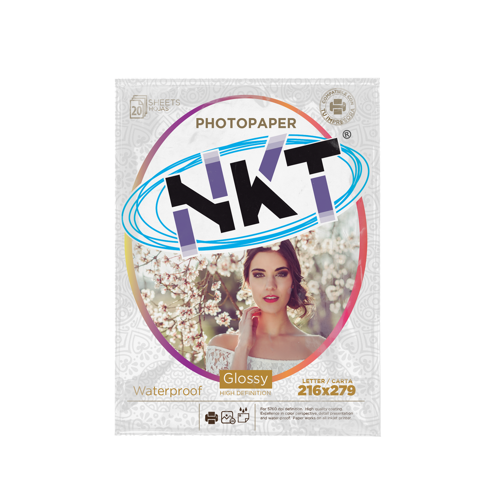 PAPEL FOTOGRAFICO 210 GRAMOS 20 HOJAS NKT CARTA (copia)