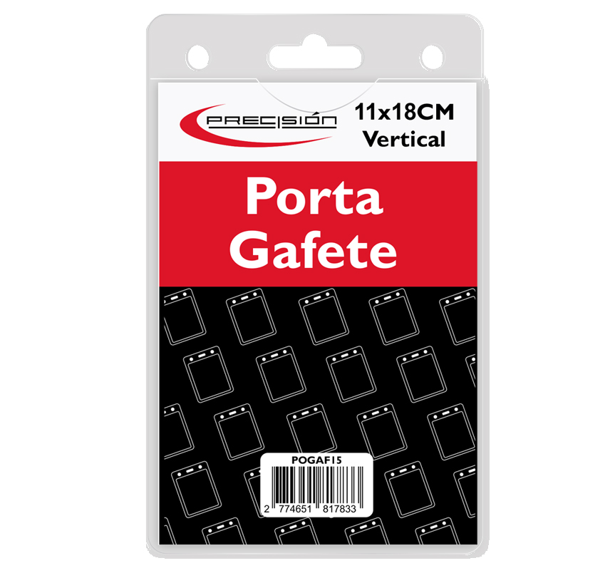 PORTA GAFETE PRECISION S/CORDON 11X18 CM VERTICAL