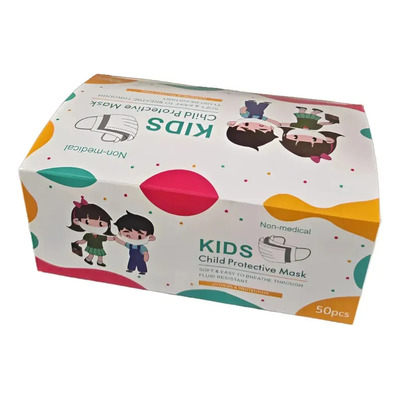 PAQUETES DE MASCARILLA QUIRURGICA NIÑOS CON 50 PIEZAS