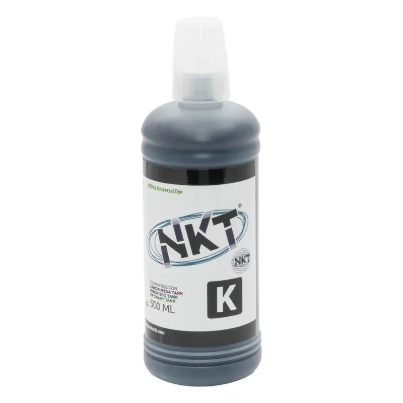 Botella de Tinta NKT Negra 500 ml