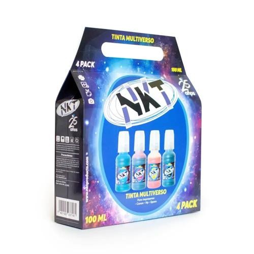Tinta Universal NKT Multicolor 100 ml 4 Colores CMYK