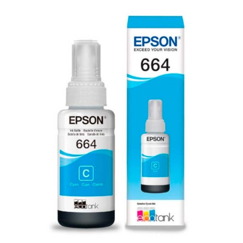 Botella de Tinta Epson 664 Cian