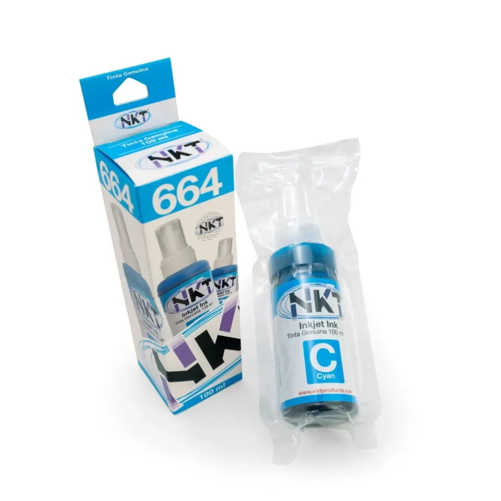 Botella de Tinta NKT Serie 664 Cian 100 ml