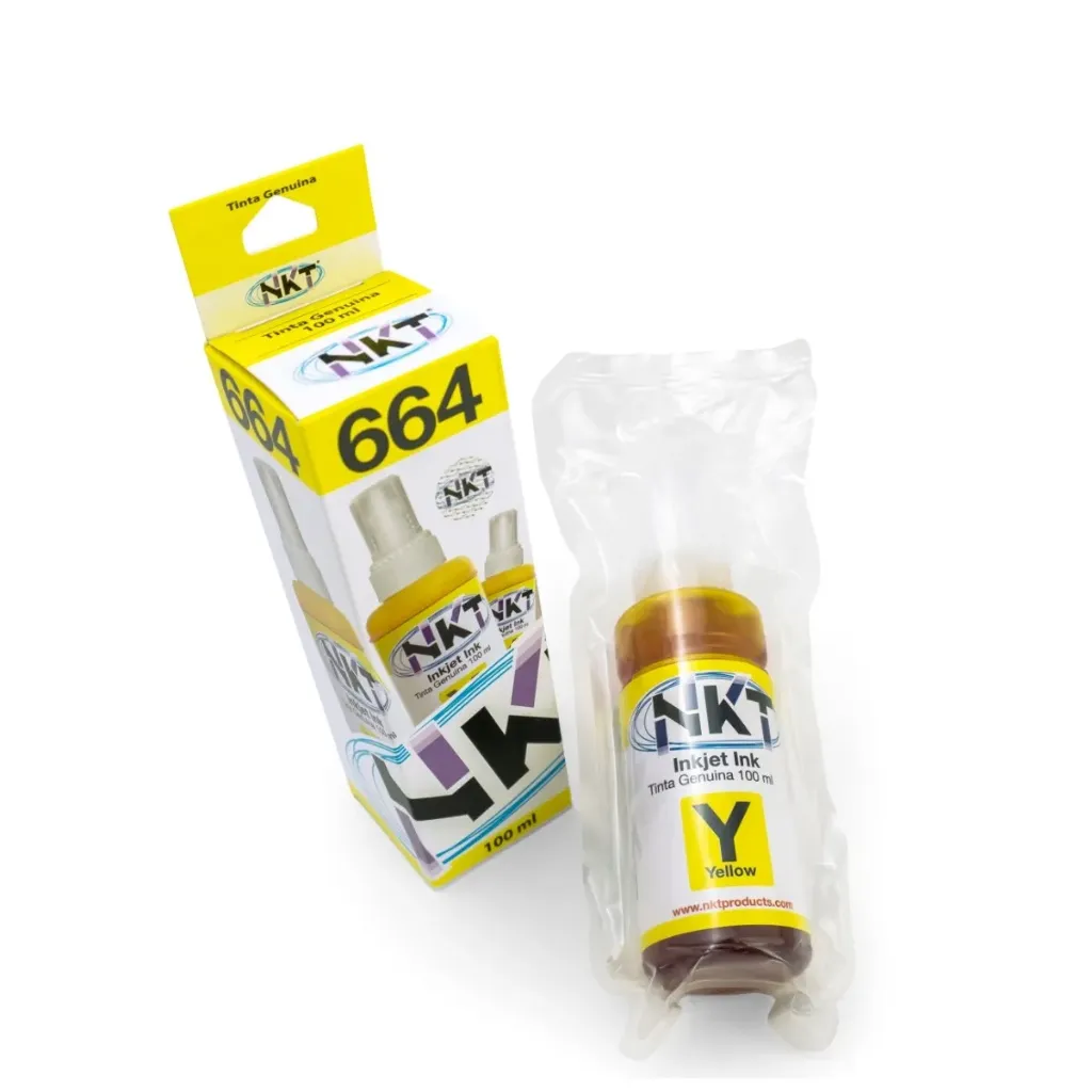Botella de Tinta NKT Serie 664 Amarilla 100 ml