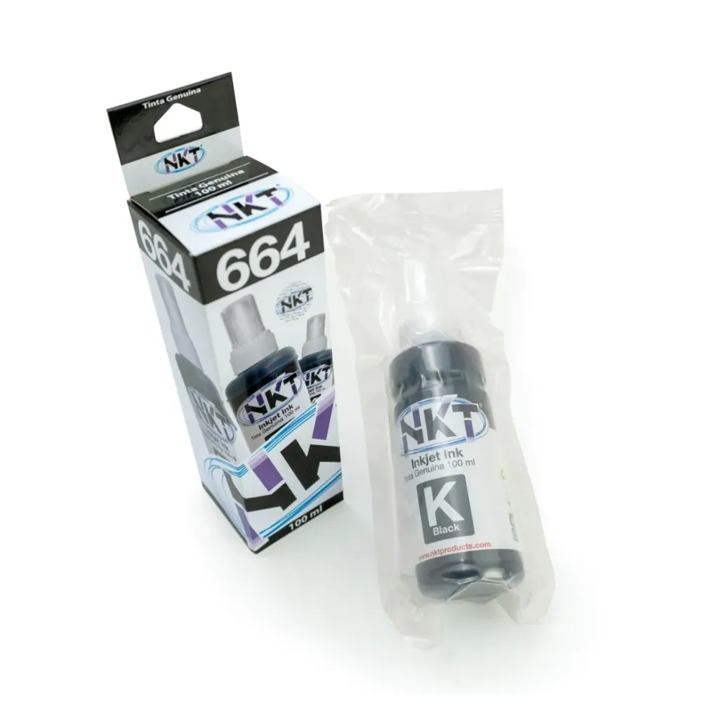 Botella de Tinta NKT Serie 664 Negra 100 ml