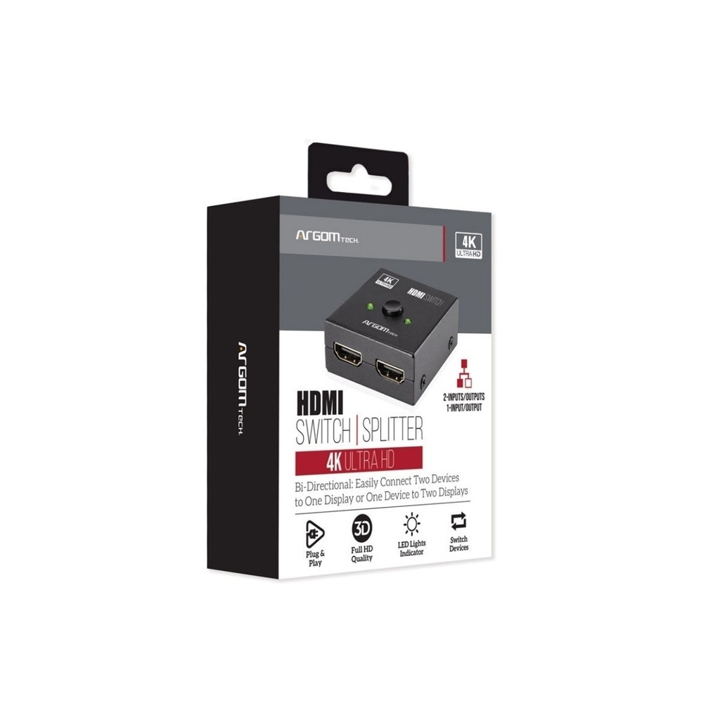 Switch / Splitter HDMI Bidireccional 2 en 1 Negro