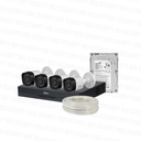 Combo 4 Cámaras Dahua 4K 8MP Domo Metálico con Micrófono (HDW1800TLN-A)