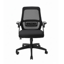 Silla Semi Ejecutiva Ferrini Verona 2516 Negra de Malla con Brazos Ajustables
