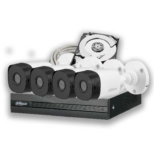 Combo 4 Cámaras Dahua 5MP Domo con Micrófono, DVR y Disco 500 GB