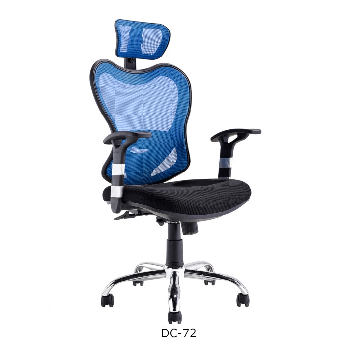 SILLA EJECUTIVA DE MESH CON BRAZO DC-72A AZUL