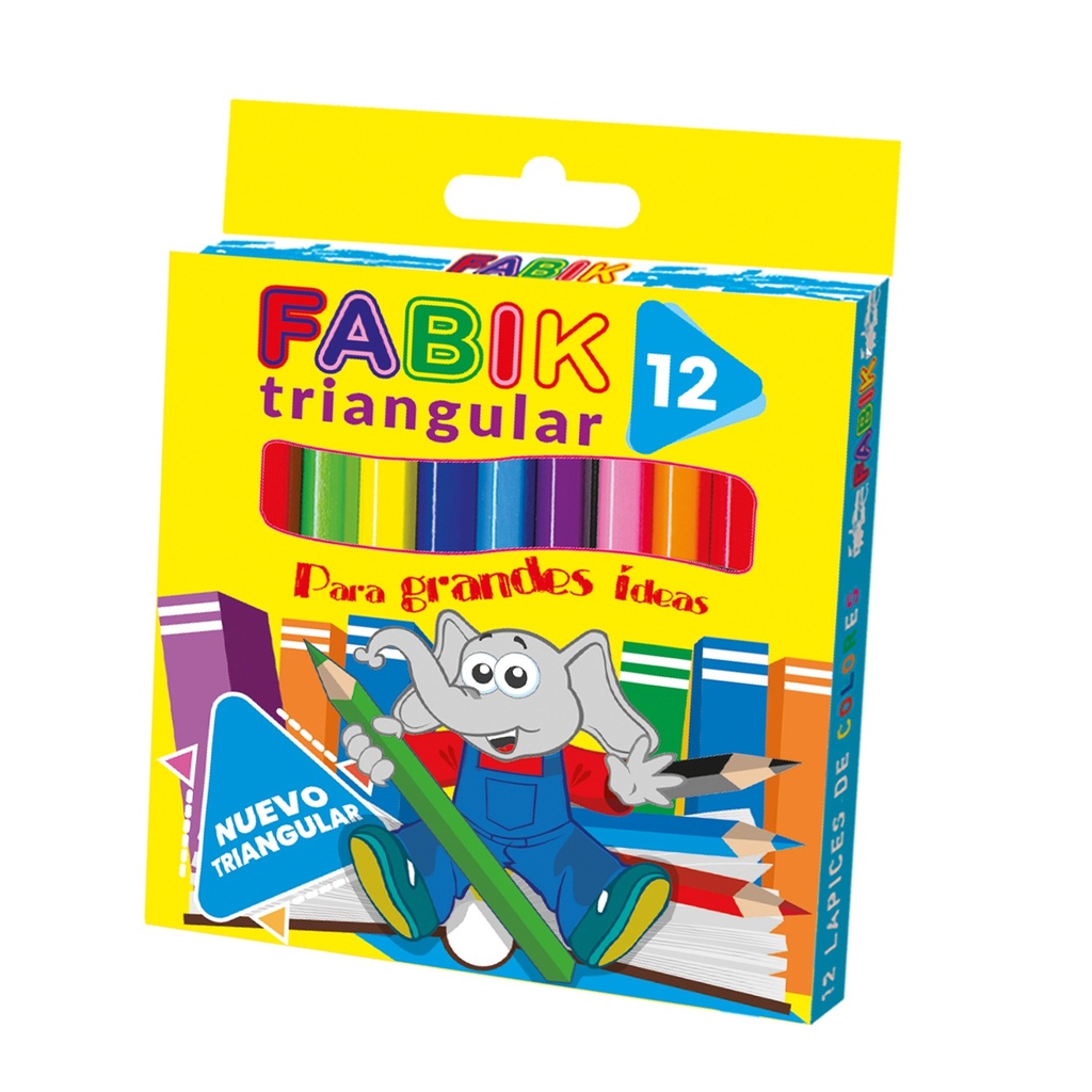 [FKC12] CAJA DE CRAYON DE MADERA FABIK CORTO 12 COLORES