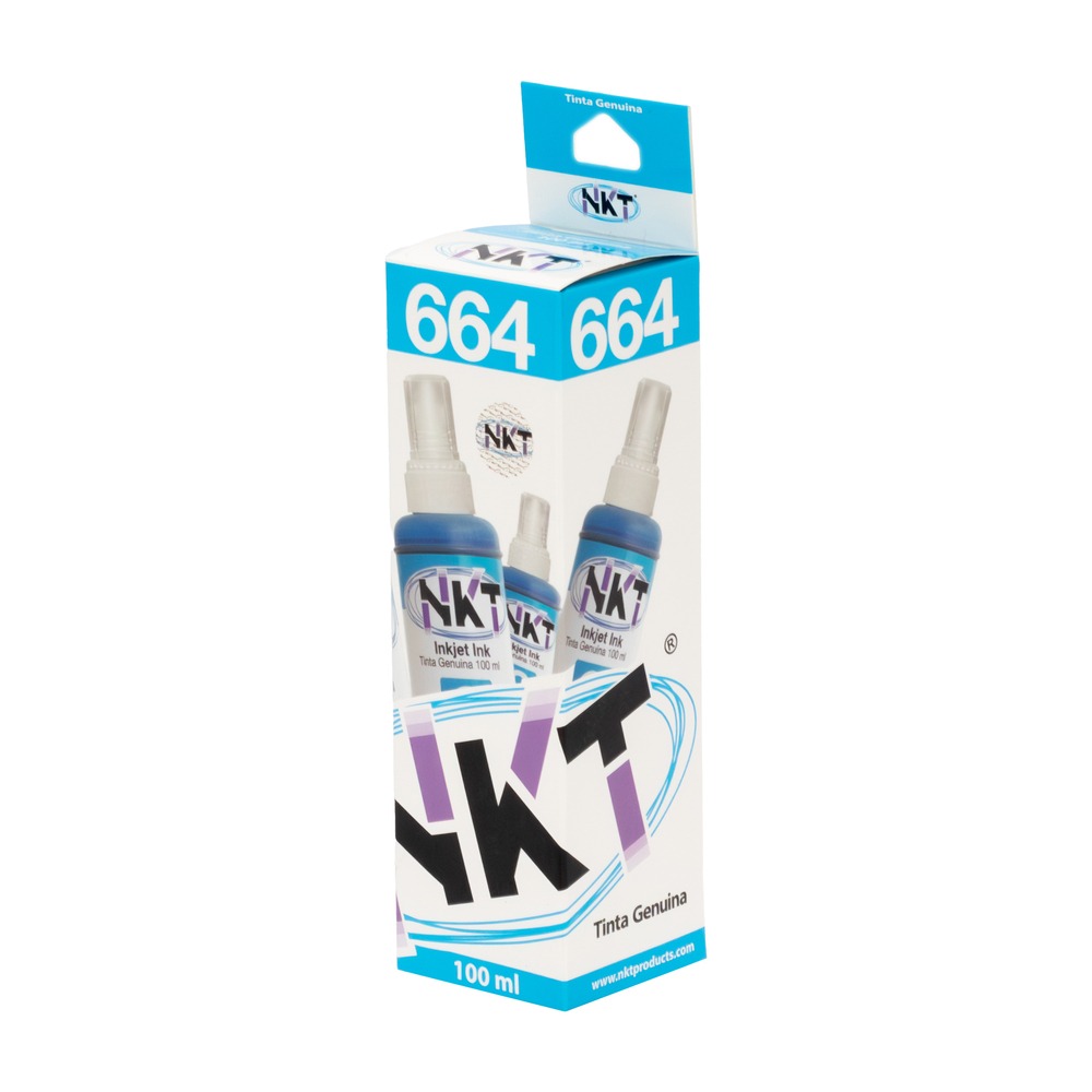 REFILL DE TINTA MARCA NKT PARA EPSON SERIE 664 SERIE L CIAN