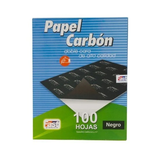 PAPEL CARBON FAST 100U DORSO NEGRO (CARTA)