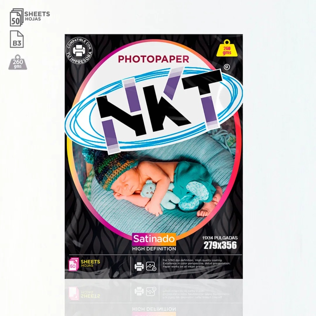 PAPEL FOTO 260 GRAMOS / B3 SATINADO 50H FOLDER 11 X14"