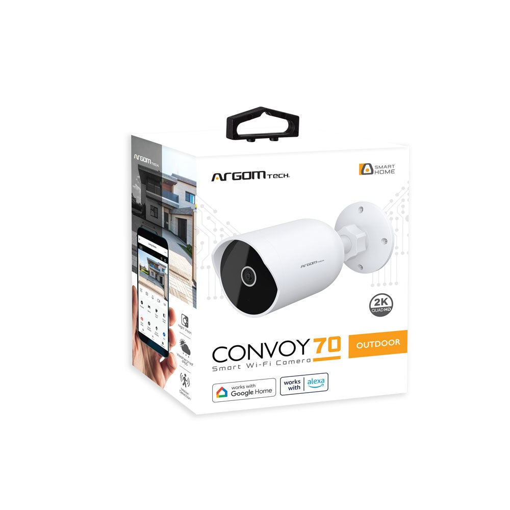 CAMARA ARGOM SMART WIFI CONVOY 70 OUTDOOR 2K 3MP NIGHT VISION WIRED