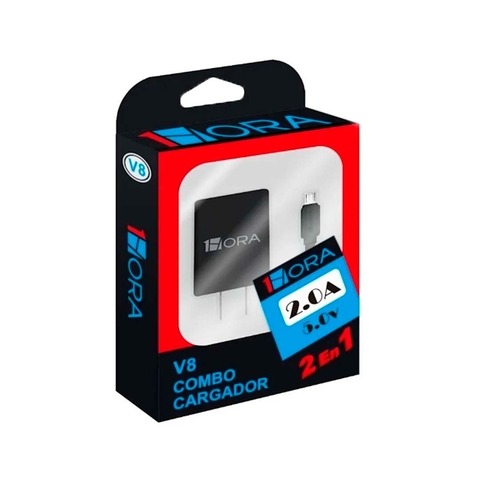 COMBO CARGADOR TIPO V8 1HORA 5.0V 10W