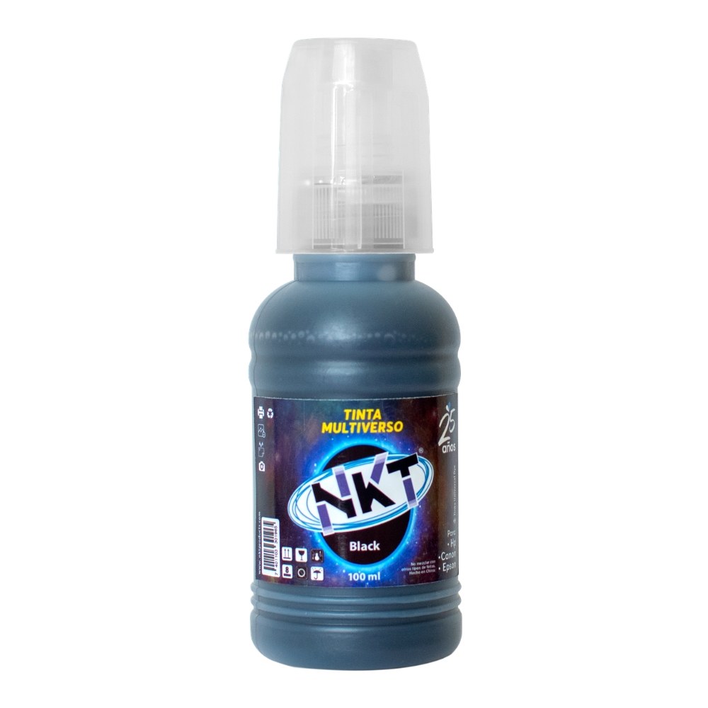 Botella de Tinta Universal NKT Multiverso Negra 100 ml