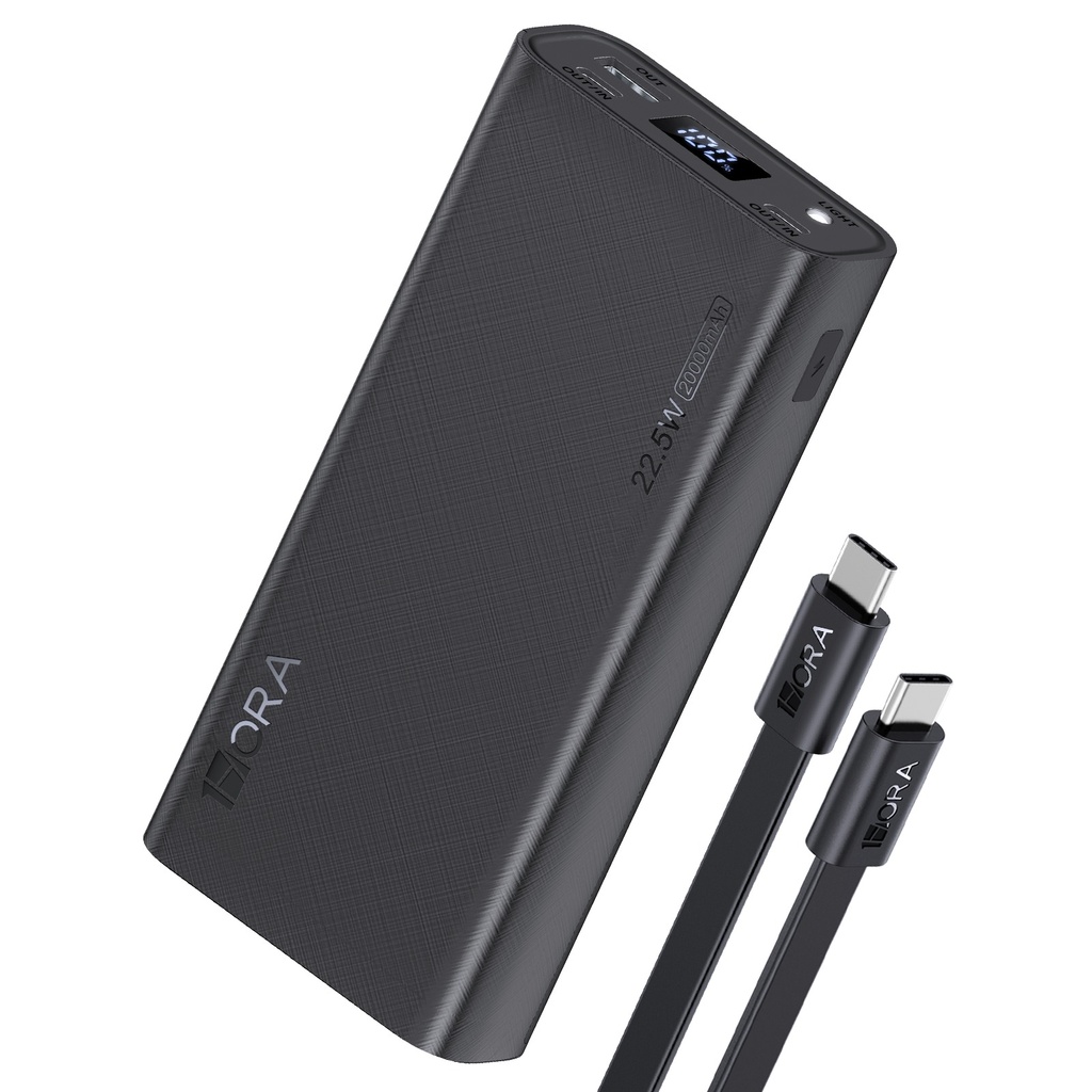 Power Bank 20000 mAh, 5VDC 2A, 22.5W, Color Negro