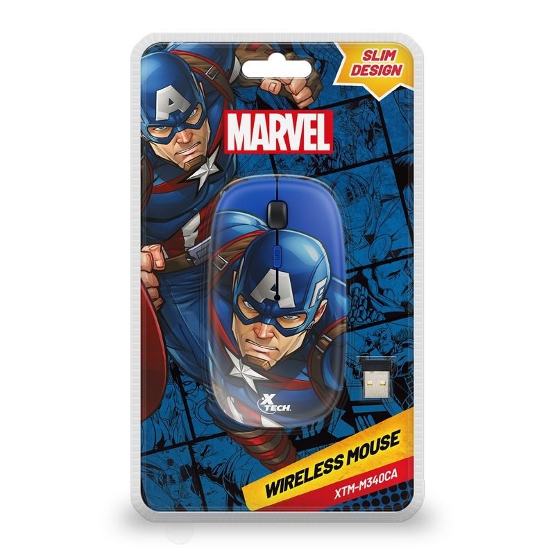 MOUSE INALAMBRICO MARVEL EDICION CAPITAN AMERICA XTM-M340CA